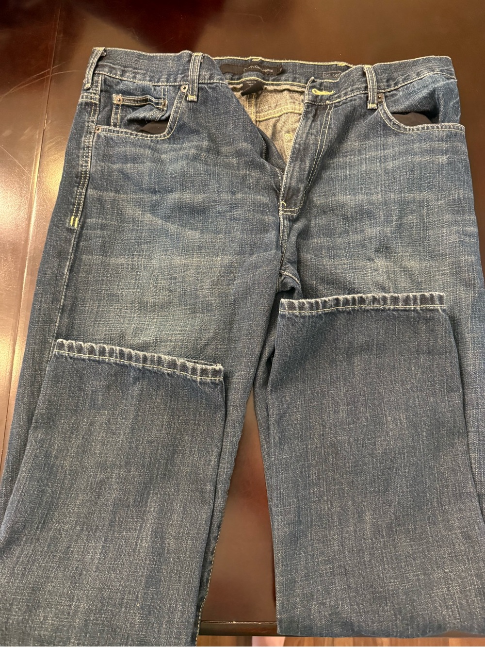 Men's Blue Denim Jeans - Classic Straight Fit